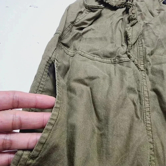 Anthropologie Pilcro Short Ruffle sleeve Button Up Tunic Knee Dress XL 2397P - Picture 7 of 8